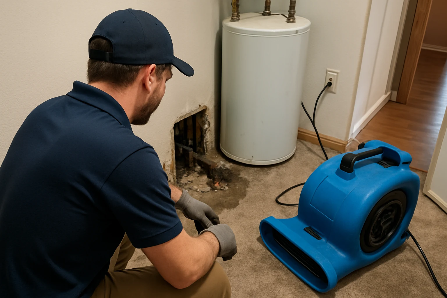 Burst pipe cleanup